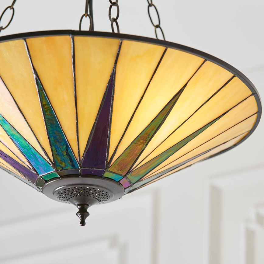 Endon 70754 - Suspension chaîne DARK STAR 3xE27/60W/230V d. 49 cm