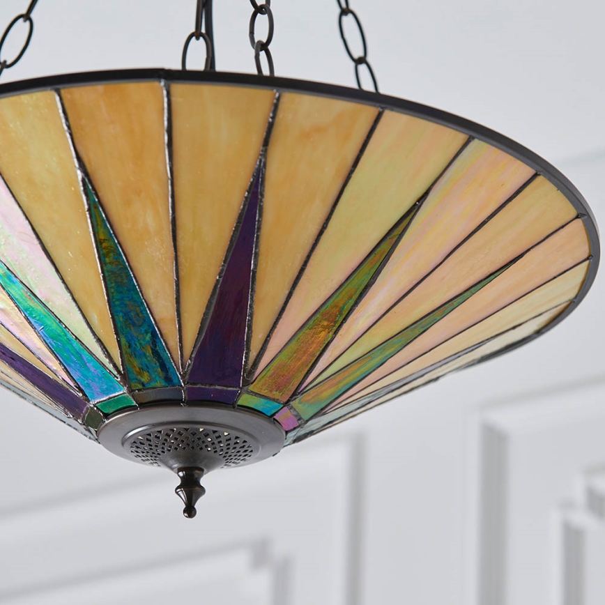 Endon 70754 - Suspension chaîne DARK STAR 3xE27/60W/230V d. 49 cm
