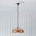 Endon 70824 - Suspension à chaîne Tiffany DRAGONFLY 3xE27/60W/230V Ø 41 cm