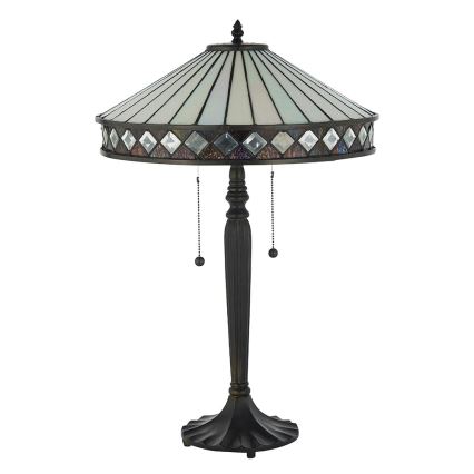 Endon 70935 - Lampe de table Tiffany FARGO 2xE27/60W/230V diam. 41,5 cm