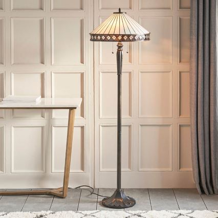 Endon 70936 - Lampadaire FARGO 2xE27/60W/230V Ø 50 cm