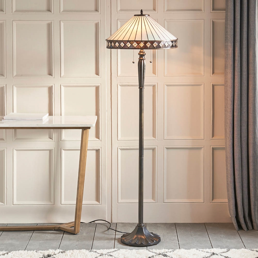 Endon 70936 - Lampadaire FARGO 2xE27/60W/230V Ø 50 cm