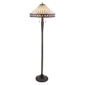 Endon 70936 - Lampadaire Tiffany FARGO 2xE27/60W/230V Ø 50 cm