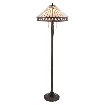 Endon 70936 - Lampadaire Tiffany FARGO 2xE27/60W/230V Ø 50 cm