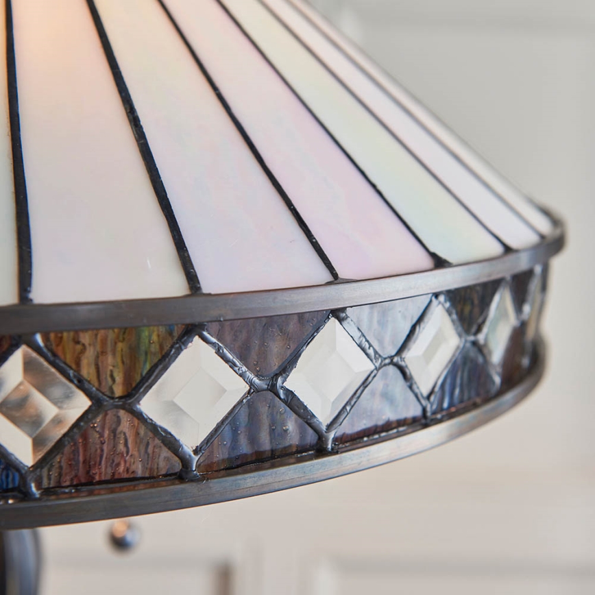 Endon 70936 - Lampadaire Tiffany FARGO 2xE27/60W/230V Ø 50 cm