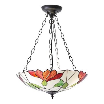 Endon 70946 - Lustre sur chaîne Tiffany BOTANICA 3xE27/60W/230V diam. 45 cm