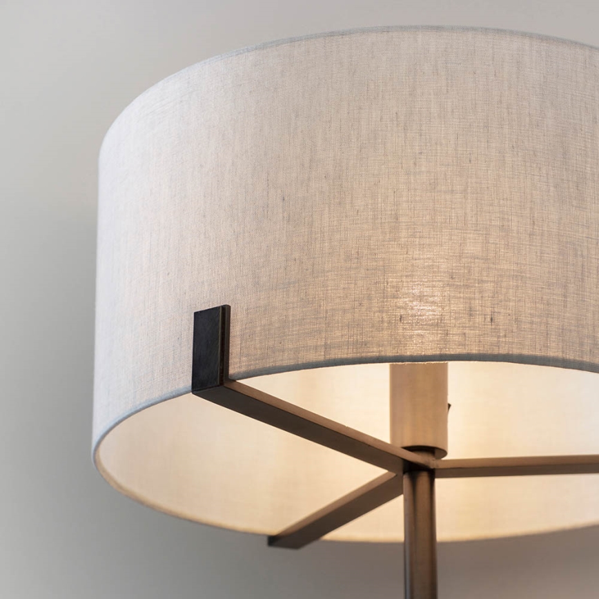 Endon 72634 - Lampadaire HAYFIELD 1xE27/40W/230V marron/gris