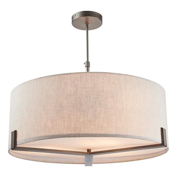 Endon 72635 - Suspension-barre HAYFIELD 3xE27/40W/230V chrome mat/gris