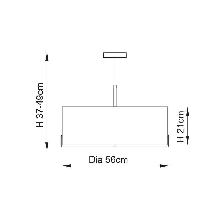 Endon 72635 - Suspension-barre HAYFIELD 3xE27/40W/230V chrome mat/gris