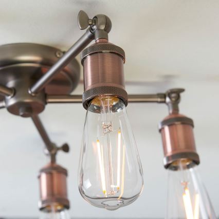 Endon 76336 - Spot HAL 5xE27/10W/230V bronze/cuivre