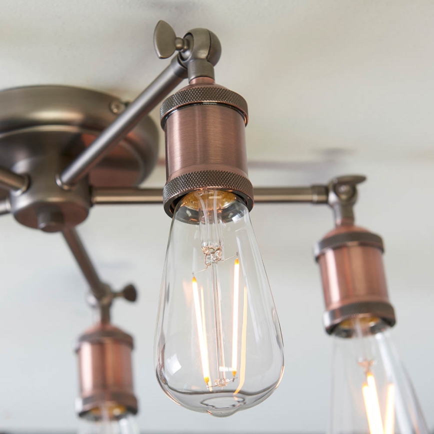 Endon 76336 - Spot HAL 5xE27/10W/230V bronze/cuivre