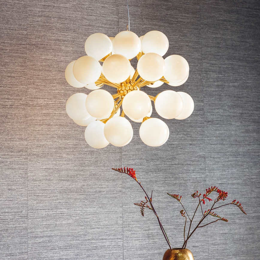 Endon 76499 - Suspension sur câble OSCAR 28xG9/18W/230V, dorée