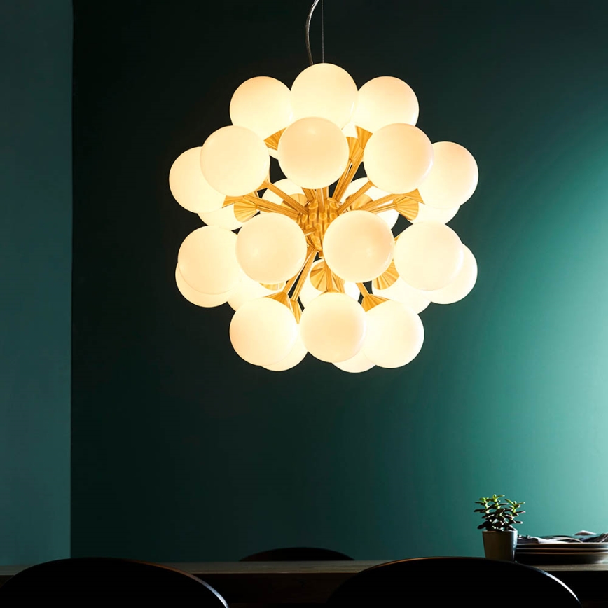 Endon 76499 - Suspension sur câble OSCAR 28xG9/18W/230V, dorée