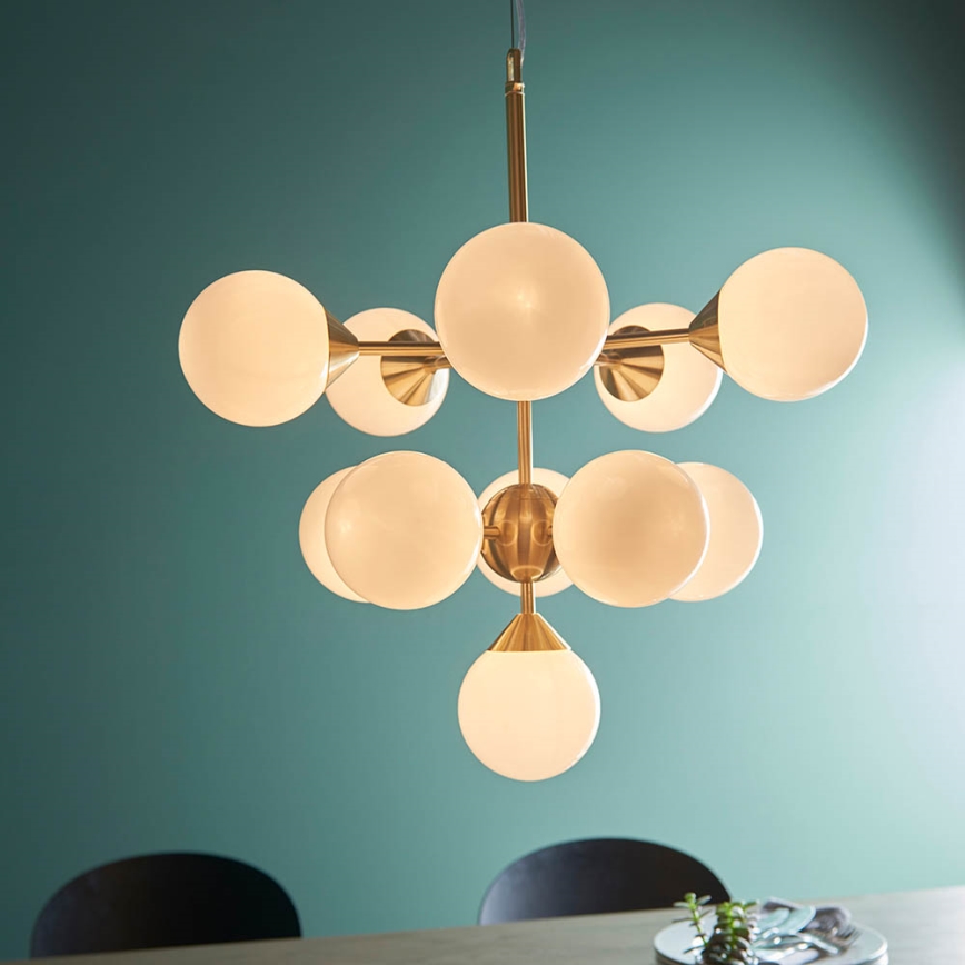 Endon 76500 - Suspension filaire OSCAR 11xG9/18W/230V laiton
