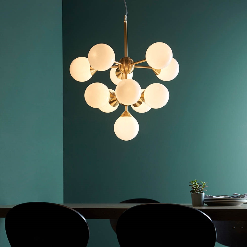Endon 76500 - Suspension filaire OSCAR 11xG9/18W/230V laiton