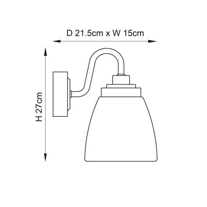 Endon 77088 - Applique murale pour salle de bains ASHBURY 1xE14/4W/230V IP44 chromé brillant