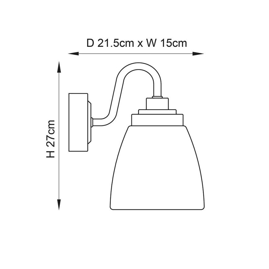 Endon 77088 - Applique murale pour salle de bains ASHBURY 1xE14/4W/230V IP44 chromé brillant