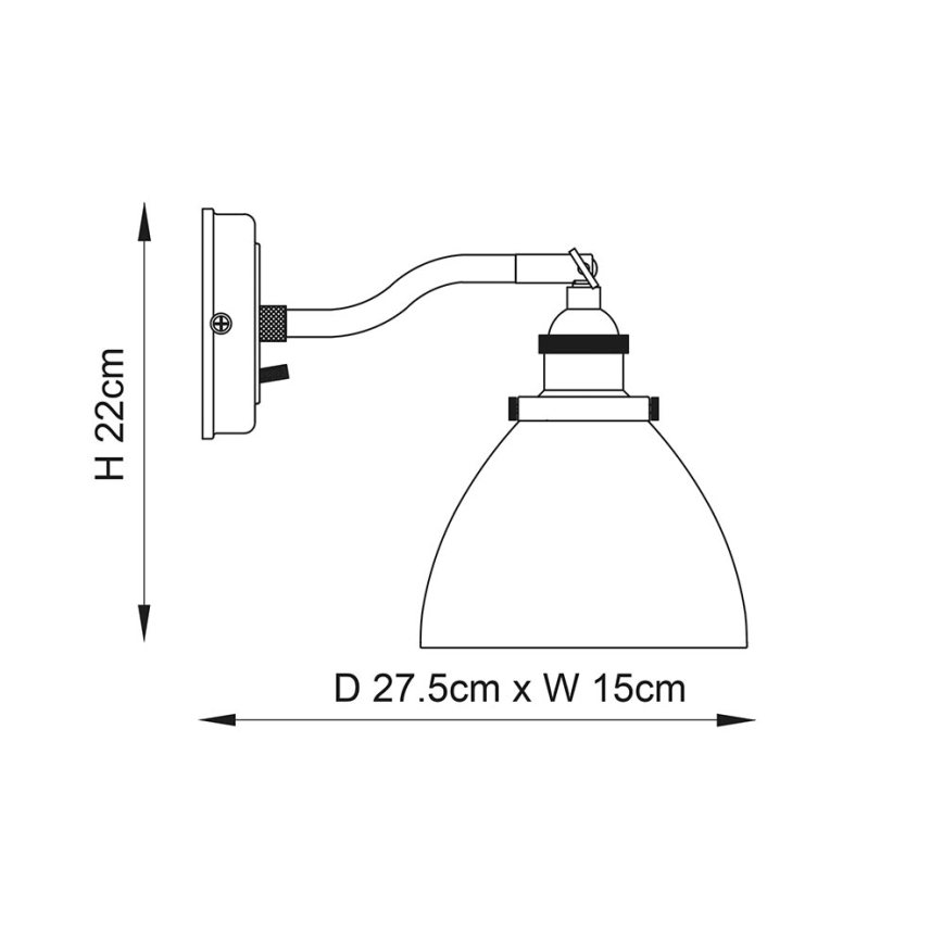Endon 77273 - Spot mural HANSEN 1xE14/40W/230V laiton