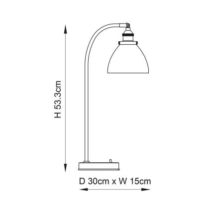 Endon 77861 - Lampe de table HANSEN 1xE27/40W/230V cuivre