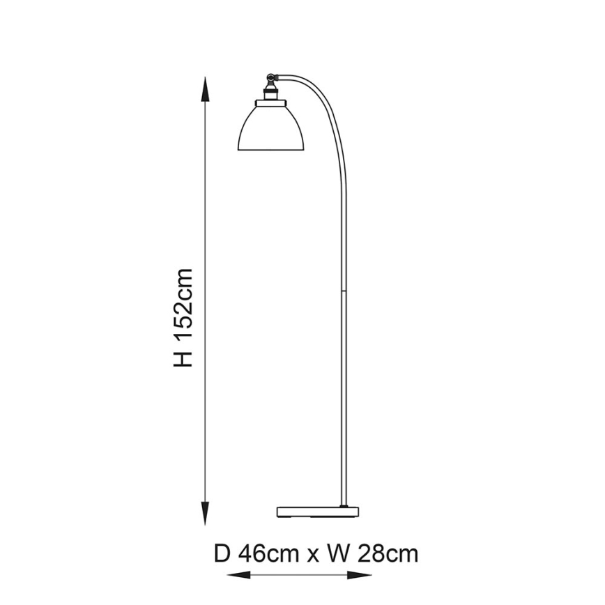 Endon 77862 - Lampadaire HANSEN 1xE27/40W/230V cuivre