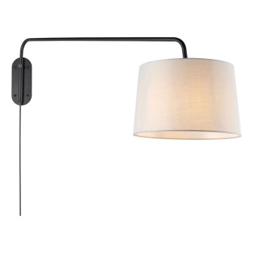 Endon 79380 - Applique murale CARLSON 1xE27/40W/230V gris/noir