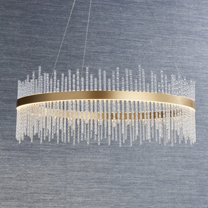 Endon 81908 - Suspension filaire à intensité variable ADRIEL LED/58W/230V 3000K d. 70 cm doré/transparent
