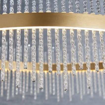 Endon 81908 - Suspension filaire à intensité variable ADRIEL LED/58W/230V 3000K d. 70 cm doré/transparent