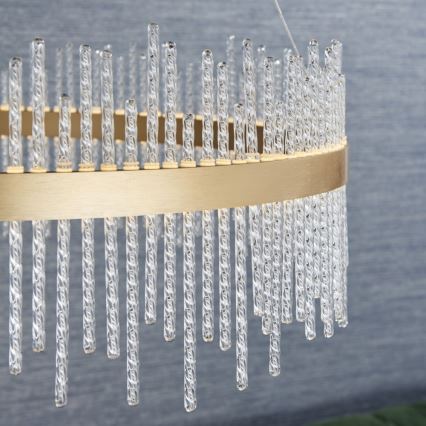 Endon 81908 - Suspension filaire à intensité variable ADRIEL LED/58W/230V 3000K d. 70 cm doré/transparent