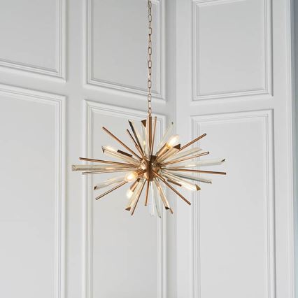 Endon 81936 - Lustre à chaîne 6xE14/40W/230V doré