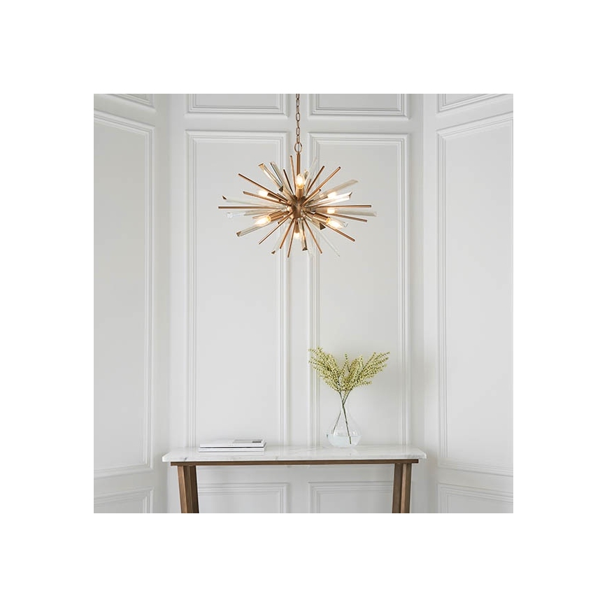 Endon 81936 - Lustre à chaîne 6xE14/40W/230V doré