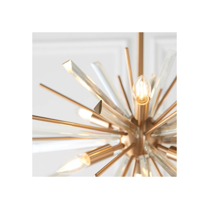 Endon 81936 - Lustre à chaîne 6xE14/40W/230V doré