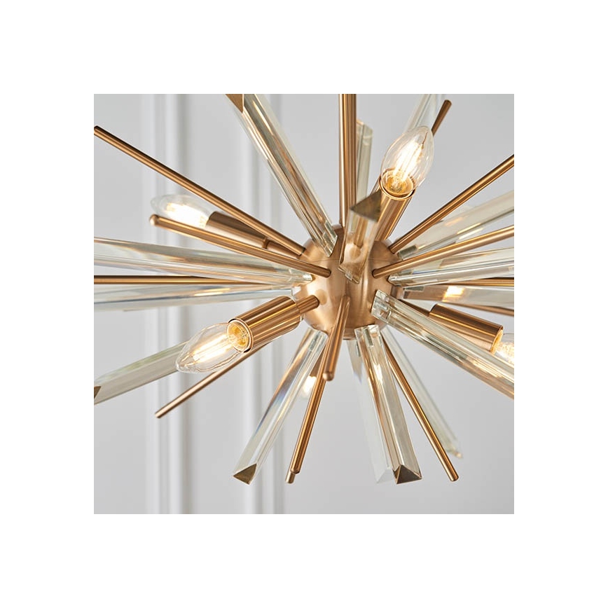 Endon 81936 - Lustre à chaîne 6xE14/40W/230V doré