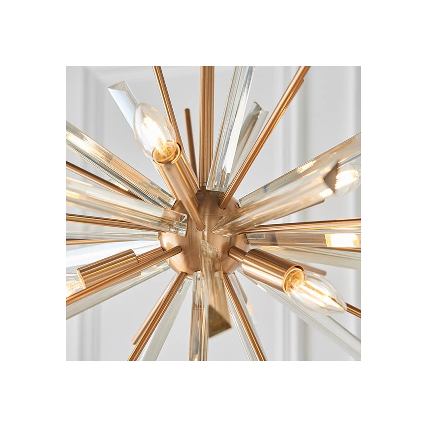 Endon 81936 - Lustre à chaîne 6xE14/40W/230V doré