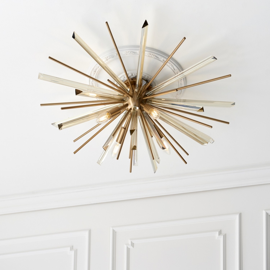 Endon 81937 - Plafonnier 4xE14/40W/230V, Ø 80 cm, doré