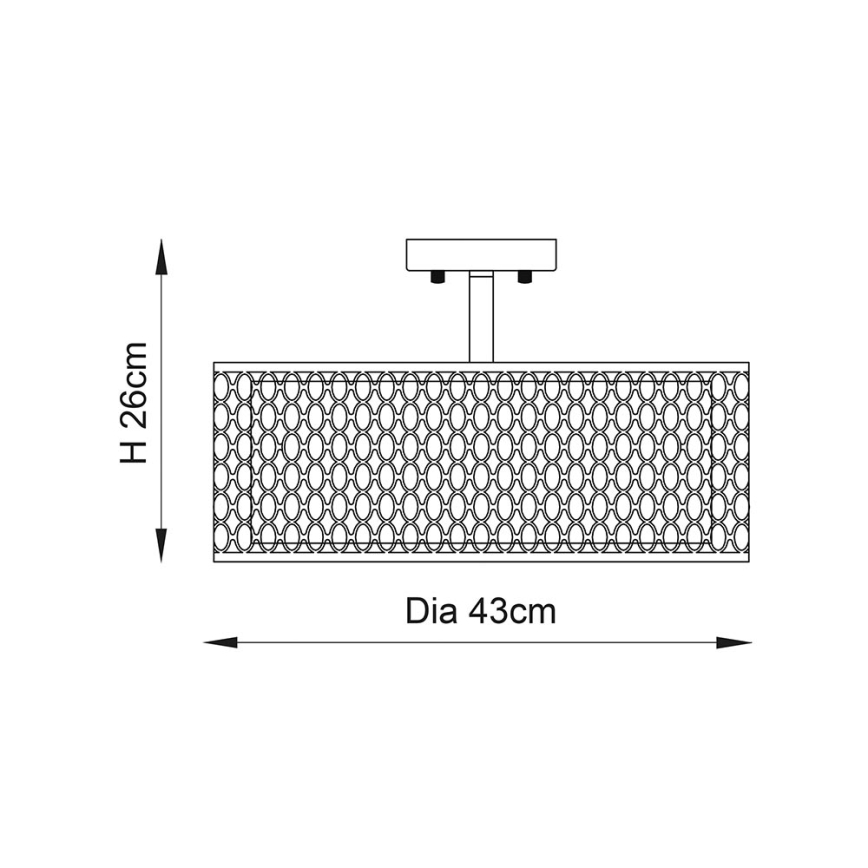 Endon 81966 - Plafonnier CORDERO 3xE27/10W/230V chrome mat