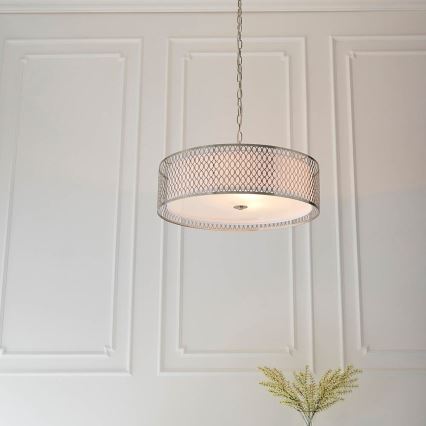 Endon 81969 - Suspension chaîne CORDERO 3xE27/10W/230V chrome mat