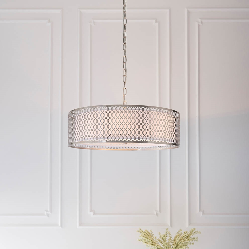 Endon 81969 - Suspension chaîne CORDERO 3xE27/10W/230V chrome mat