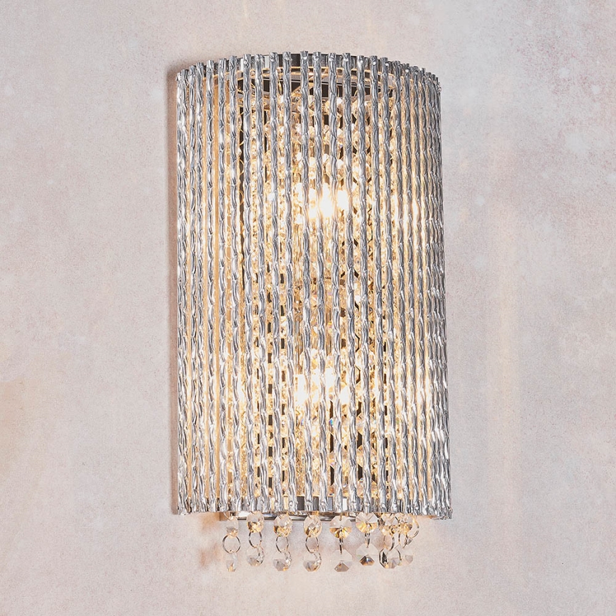 Endon 81978 - Applique murale en cristal GALINA 2xG9/25W/230V chrome brillant
