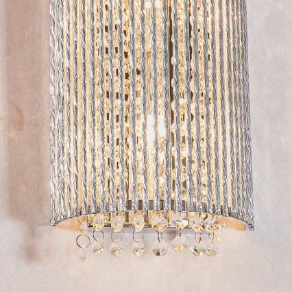 Endon 81978 - Applique murale en cristal GALINA 2xG9/25W/230V chrome brillant