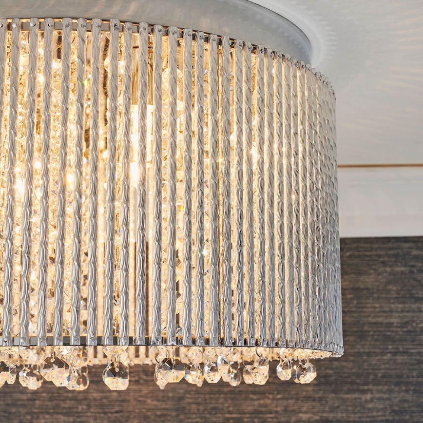 Endon 81980 - Plafonnier en cristal GALINA 10xG9/25W/230V chrome mat