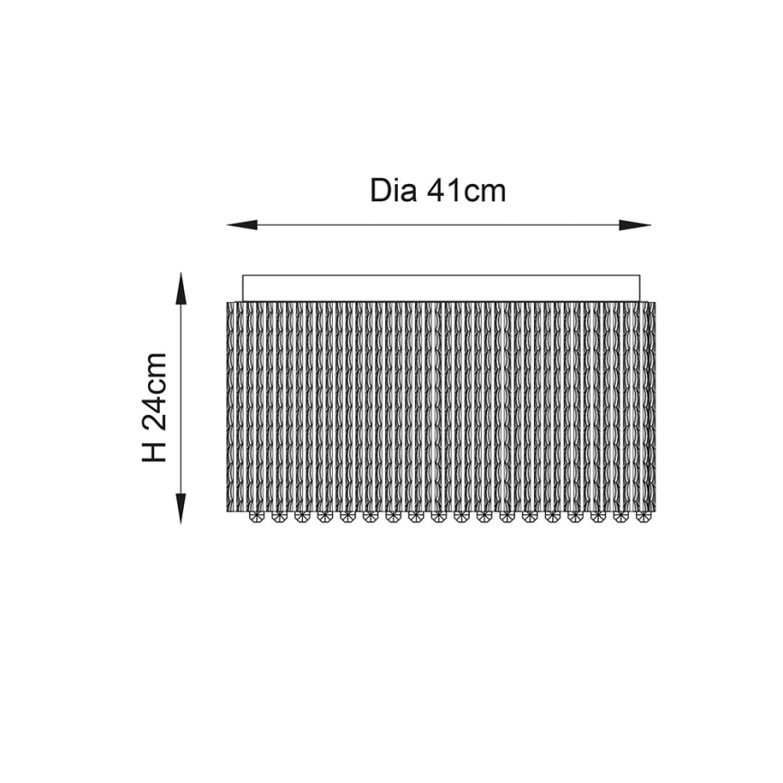 Endon 81980 - Plafonnier en cristal GALINA 10xG9/25W/230V chrome mat