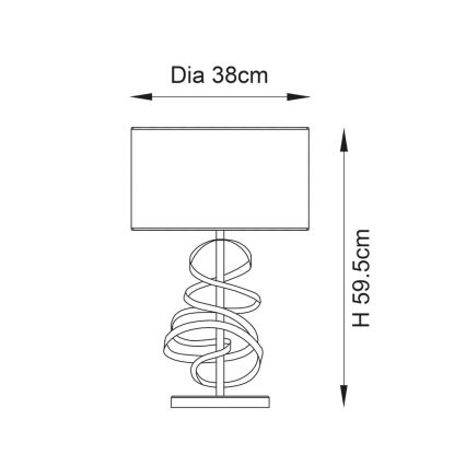 Endon 82071 - Lampe de table 1xE27/10W/230V blanc/laiton/noir