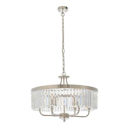 Endon 90263 - Lustre sur chaîne CHESTERFIELD 6xE14/6W/230V Ø 55 cm chrome brillant