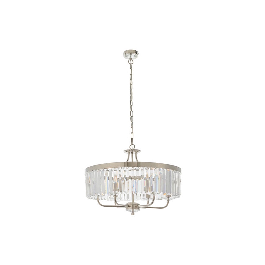 Endon 90263 - Lustre sur chaîne CHESTERFIELD 6xE14/6W/230V Ø 55 cm chrome brillant