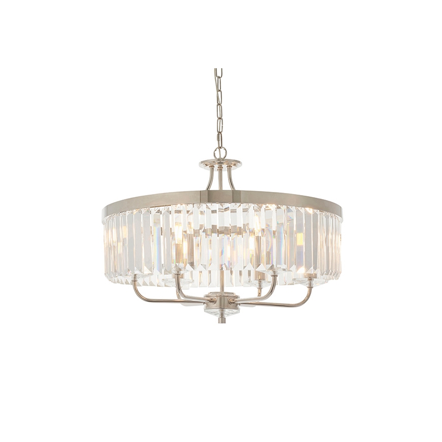Endon 90263 - Lustre sur chaîne CHESTERFIELD 6xE14/6W/230V Ø 55 cm chrome brillant