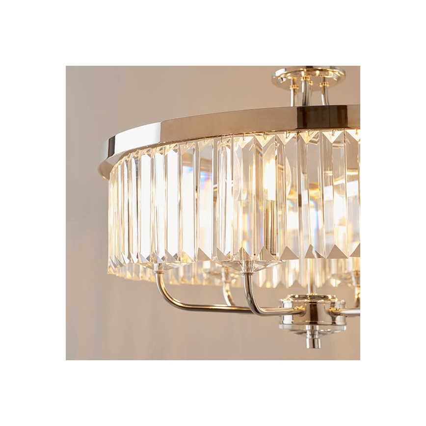 Endon 90263 - Lustre sur chaîne CHESTERFIELD 6xE14/6W/230V Ø 55 cm chrome brillant