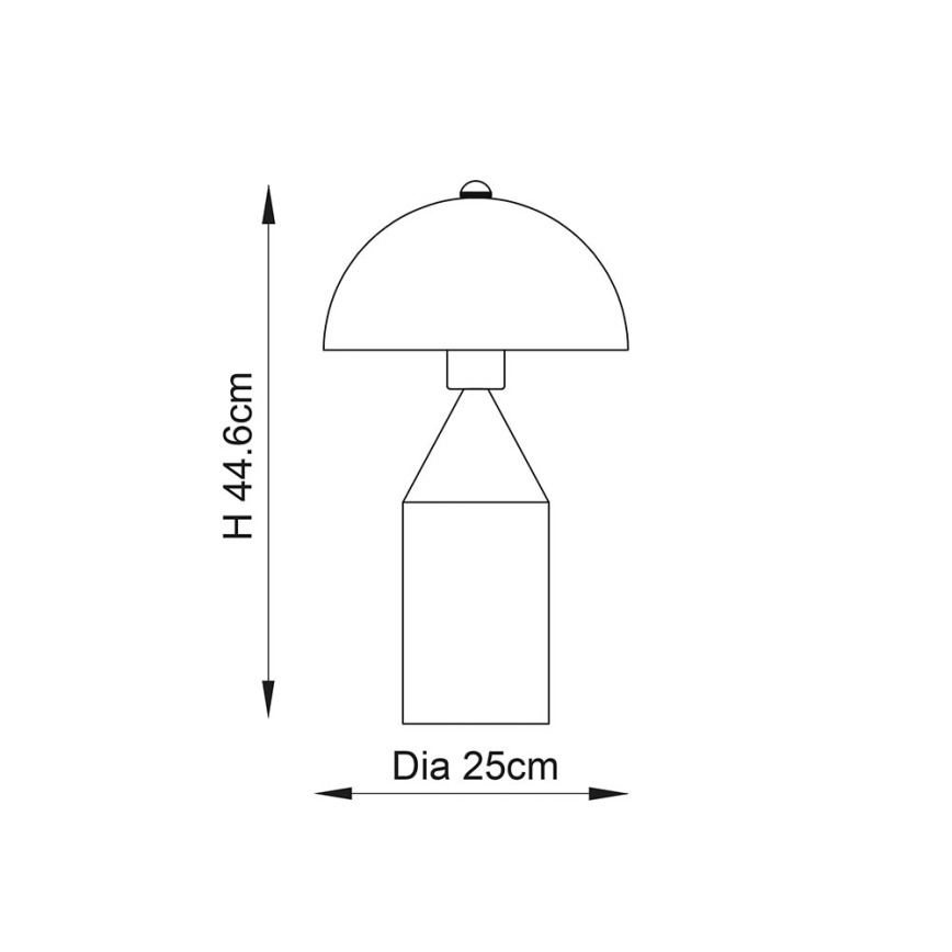 Endon 90522 - Lampe de table NOVA 1xE27/60W/230V en laiton
