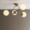 Endon 90843 - Lustre plafonnier ONTARIO 4xE14/7W/230V, finition laiton