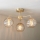 Endon 91968 - Lustre plafonnier DIMPLE 3xE14/25W/230V doré/beige fumé