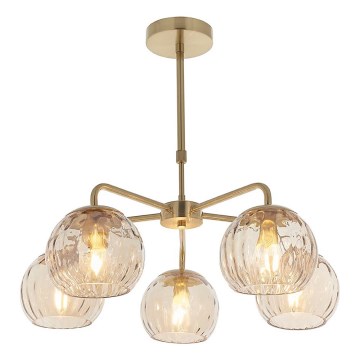 Endon 91969 - Lustre à tige DIMPLE 5xE14/7W/230V doré